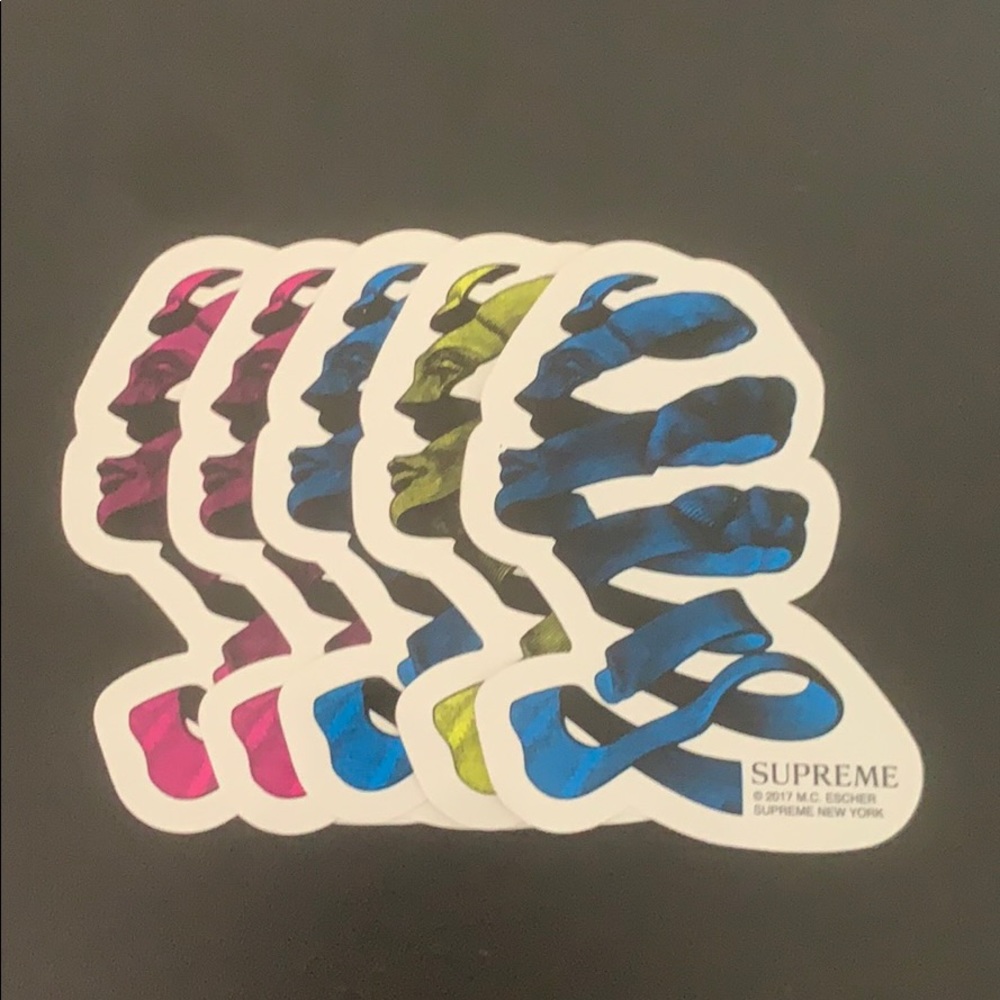 Supreme x M.C. Escher stickers